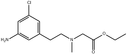 Glycine, N-[2-(3-aMino-5-chlorophenyl)ethyl]-N-Methyl-, ethyl ester 结构式