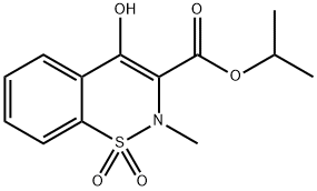 4-Hydroxy-2-methyl-2H-1,2-benzothiazine-3-carboxylic acid isopropyl ester 1,1-dioxide Struktur