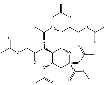 2,4,7,8,9-Pentaacetyl-D-N-acetylglycolylneuraminic Acid Methyl Ester, 118865-38-6, 结构式