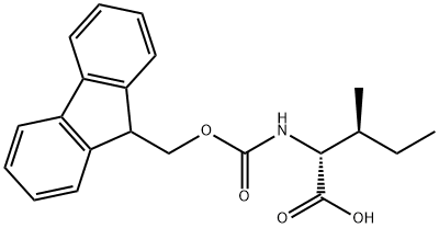 N-芴甲氧羰基-D-别异亮氨酸 结构式