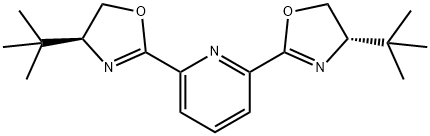 2,6-二[(4S)-4-叔丁基-2-恶唑啉基]吡啶 结构式