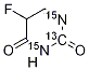 5-フルオロジヒドロピリミジン-2,4-ジオン-13C,15N2 化学構造式