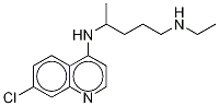 Desethyl Chloroquine-d4 结构式