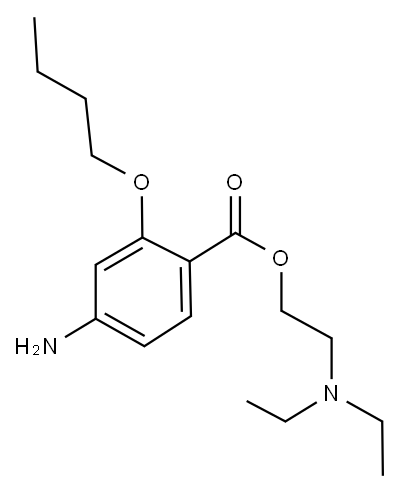4-アミノ-2-ブトキシ安息香酸2-(ジエチルアミノ)エチル 化学構造式