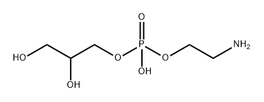 りん酸水素(2-アミノエチル)(2,3-ジヒドロキシプロピル) 化学構造式