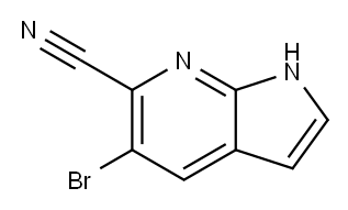 5-溴-6 -氰基-7-氮杂吲哚 结构式