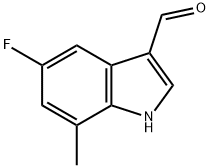 5-フルオロ-7-メチル-1H-インドール-3-カルブアルデヒド 化学構造式