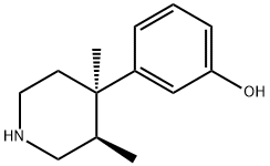 (+)-(3R,4R)-3,4-DIMETHYL-4-(3-HYDROXYPHENYL)PIPERIDINE Struktur