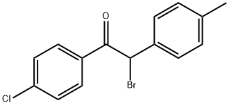 2-ブロモ-1-(4-クロロフェニル)-2-(4-メチルフェニル)エタノン 化学構造式