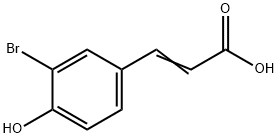3-(3-溴-4-羟基苯基)丙烯酸 结构式