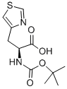 叔丁氧羰基-3-(4-噻唑基)-L-丙氨酸 结构式