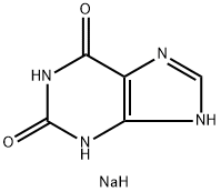 黄嘌呤钠盐, 1196-43-6, 结构式