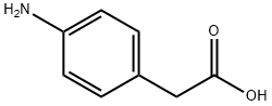4-アミノフェニル酢酸 化学構造式