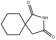 2-氮杂螺环[4.5]癸烷-1,3-二酮, 1197-80-4, 结构式