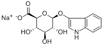 3-吲哚基-BETA-D-葡萄糖醛酸钠盐 结构式
