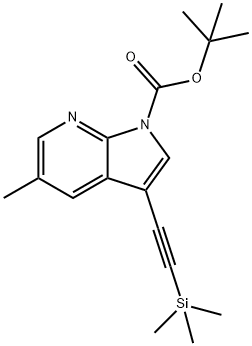 5-メチル-3-((トリメチルシリル)エチニル)-1H-ピロロ[2,3-B]ピリジン-1-カルボン酸TERT-ブチル 化学構造式