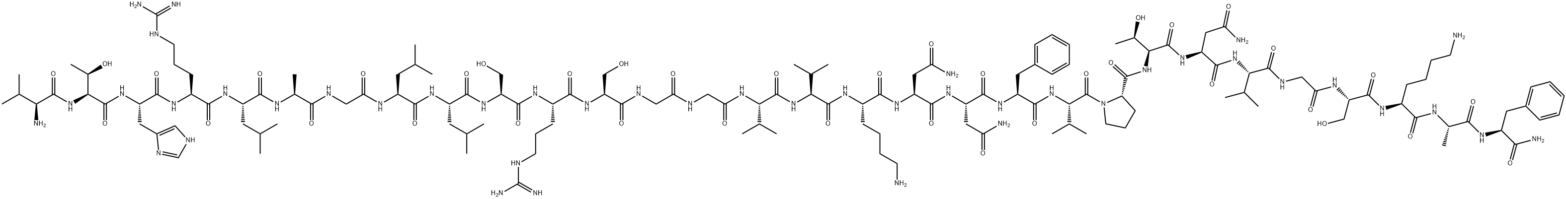 α-カルシトニン遺伝子関連ペプチド(8-37)【ヒト】 化学構造式