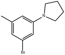 1-(3-ブロモ-5-メチルフェニル)ピロリジン 化学構造式