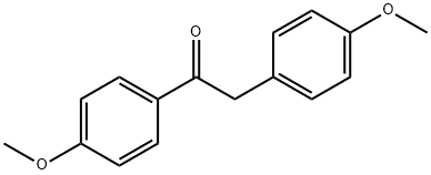1,2-ジ(4-メトキシフェニル)エタノン 化学構造式