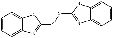 2,2'-ジベンゾチアゾリルジスルフィド 化学構造式