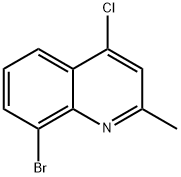8-溴-4-氯-2-甲基喹啉, 1201-07-6, 结构式