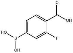 4-羧基-3-氟苯硼酸 结构式