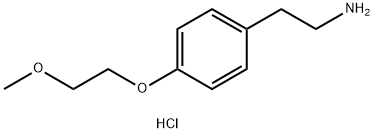 {2-[4-(2-メトキシエトキシ)フェニル]エチル}アミン塩酸塩 化学構造式