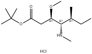 (3R,4S,5S)-tert-butyl 3-Methoxy-5-Methyl-4-(MethylaMino)heptanoate hydroc hloride Structure