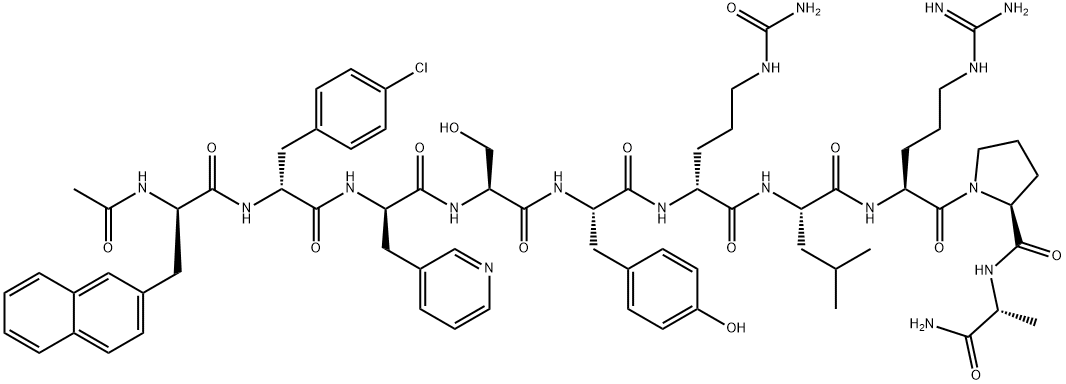 醋酸西曲瑞克, 120287-85-6, 结构式
