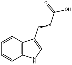 3-インドールアクリル酸 化学構造式