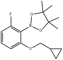 2-CyclopropylMethoxy-6-fluorophenylboronic acid pinacol ester Structure