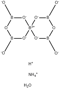 五ホウ酸アンモニウム 八水和物 化学構造式