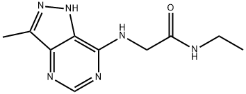 AcetaMide, N-ethyl-2-[(3-Methyl-1H-pyrazolo[4,3-d]pyriMidin-7-yl)aMino]- Struktur