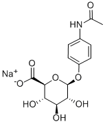 P-乙酰氨基苯-B-D-葡萄糖酸钠盐 结构式