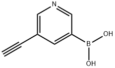 (5-乙炔基吡啶-3-基)硼酸 结构式