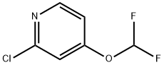 2-クロロ-4-(ジフルオロメトキシ)ピリジン 化学構造式