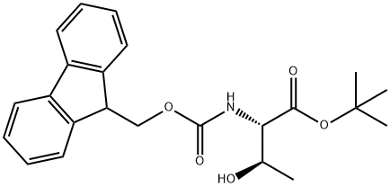N-(9-芴甲氧羰基)-L-苏氨酸叔丁酯 结构式