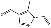 5-メチル-1-ビニル-1H-ピラゾール-4-カルブアルデヒド 化学構造式