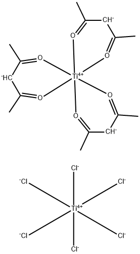双[三(乙酰丙酮化)钛(IV)]六氯钛酸(IV)盐 结构式