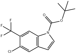 1-BOC-5-氯-6-三氟甲基-1H-吲哚, 1209101-50-7, 结构式