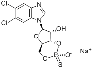 5, 6- DICHLOROBENZIMIDAZOLE RIBOSIDE- 3', 5' - CYCLIC MONOPHOSPHOROTHIOATE, SP- ISOMER ( SP-5,6-DCL-CBIMPSSS ) 化学構造式