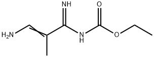 Carbamic  acid,  (3-amino-1-imino-2-methyl-2-propenyl)-,  ethyl  ester  (9CI) Struktur