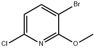 3 -溴-6 -氯-2 -甲氧基吡啶, 1211526-62-3, 结构式