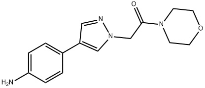 2-[4-(4-氨基-苯基)-吡唑-1-基]-1-吗啉-4-基-乙酮, 1211596-09-6, 结构式