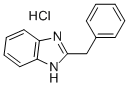 2-フェニルメチル-1H-ベンゾイミダゾール·塩酸塩 化学構造式
