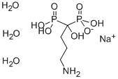 アレンドロン酸ナトリウム三水和物 化学構造式