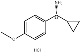 (R)-シクロプロピル(4-メトキシフェニル)メタンアミン塩酸塩 化学構造式
