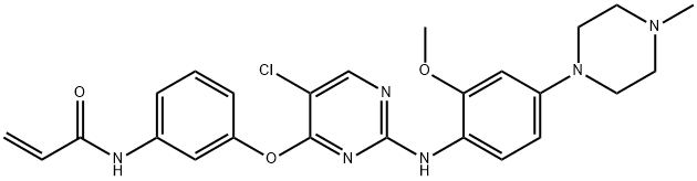 N-[3-[2-[4-(4-メチルピペラジン-1-イル)-2-メトキシフェニルアミノ]-5-クロロピリミジン-4-イルオキシ]フェニル]アクリルアミド