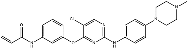 N-[3-[2-[4-(4-メチルピペラジン-1-イル)フェニルアミノ]-5-クロロピリミジン-4-イルオキシ]フェニル]アクリルアミド