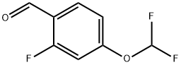4-二氟甲氧基-2-氟苯甲醛, 1214358-05-0, 结构式